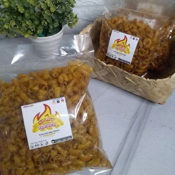 

Makaroni Abiumi 500gr Varian Rasa Asin, Pedas, Daun Jeruk ngemilmu Super Kenyang