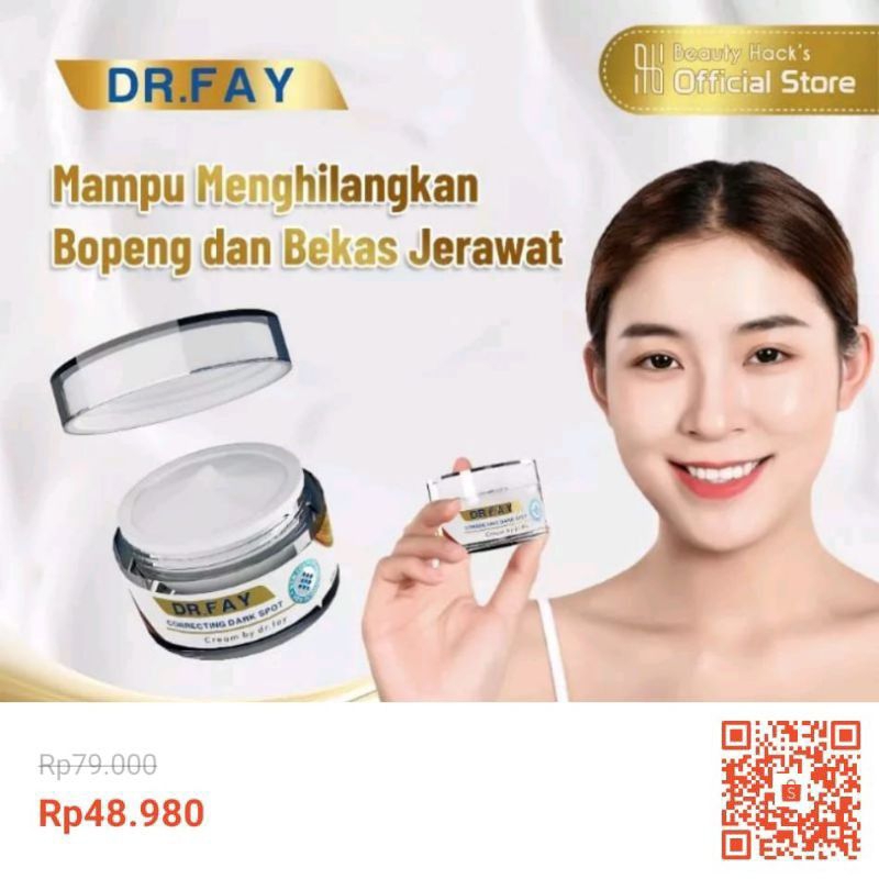 dr fay cream pudarkan bekas jerawat dan jerawat serta flek hitam yang bandel di wajah cream dr fay B