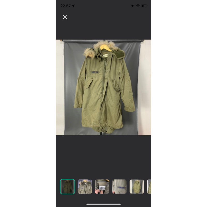 jaket Parka AVIREX Fishtail MILITARRY Army Liner