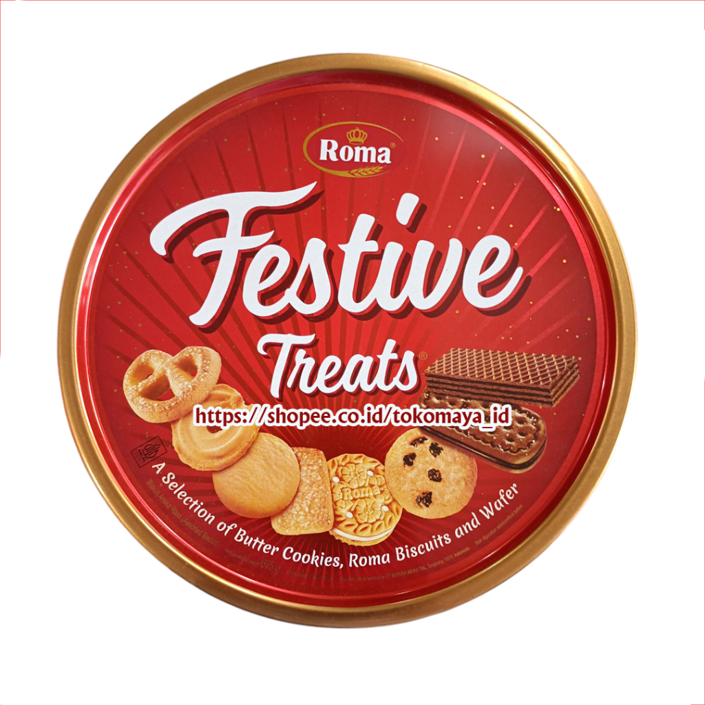 

Roma Festive Treats (250 675Gram) - berisi biskuit dan wafer pilihan dari Roma