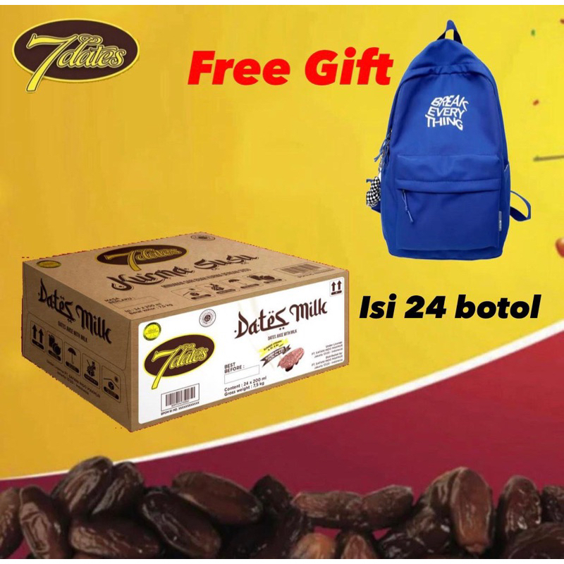 

Hadiah SPECIAL GIFT tas ransel Susu kurma 7dates karton 24 botol (200ml)