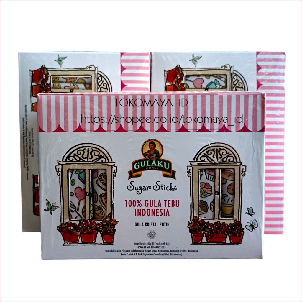 

Gulaku Stick/Gulaku Stik Paris 600 gram - Gula pasir stick isi 75 x 8 gram