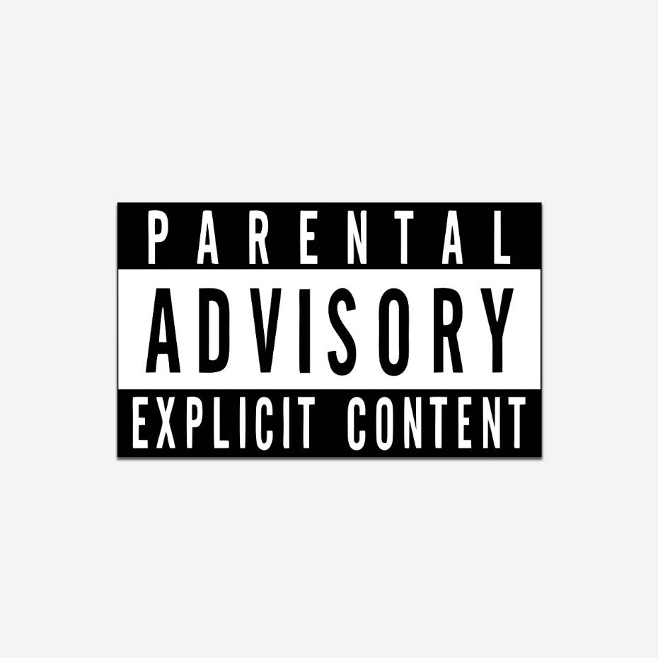 

Sticker Logo Brand Laminasy Glossy Parental Advisory Stiker Hypebeast Laptop Helm