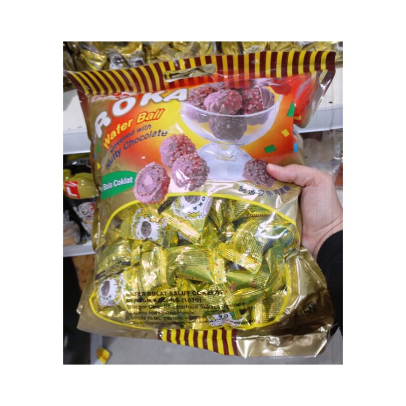 

COKELAT ROKA WAFER BALL 420GR (ISI 70 PCS)