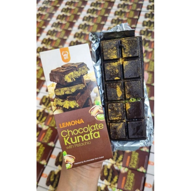 

COKELAT DUBAI LEMONA CHOCOLATE KUNAFA WITH PISTACHIO BERAT 70gram