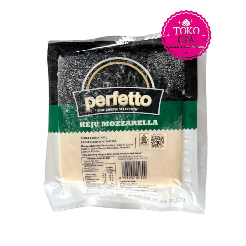 

Keju Mozarella Perfetto 250gr