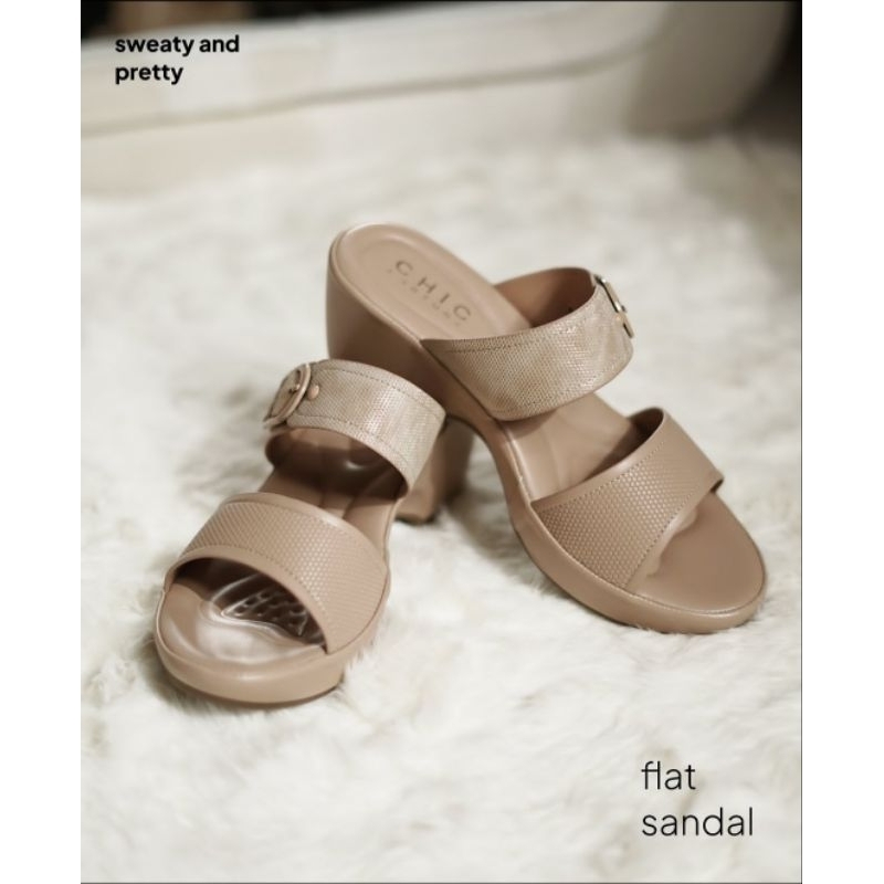 chic fortune sendal tumit tahu impor fashion wanita bss257