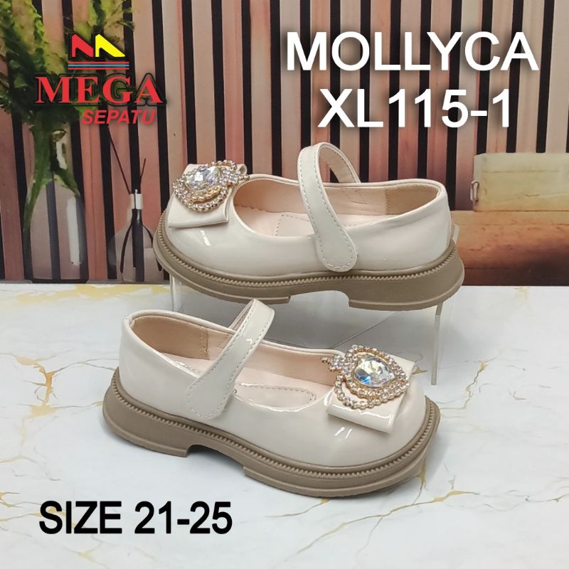 SEPATU FASHION ANAK CEWEK TERBARU MOLLYCA XL115-1 KREM