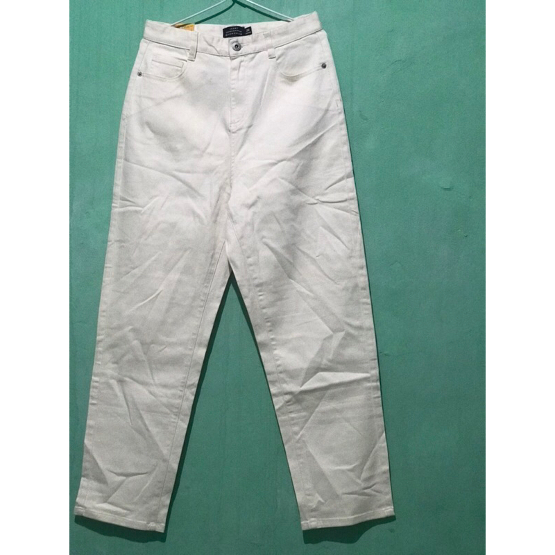 JEANS WOMEN HIGH RISE RELAX TAPERED CELANA JEANS WANITA CELANA JEANS GIORDANO ORIGINAL