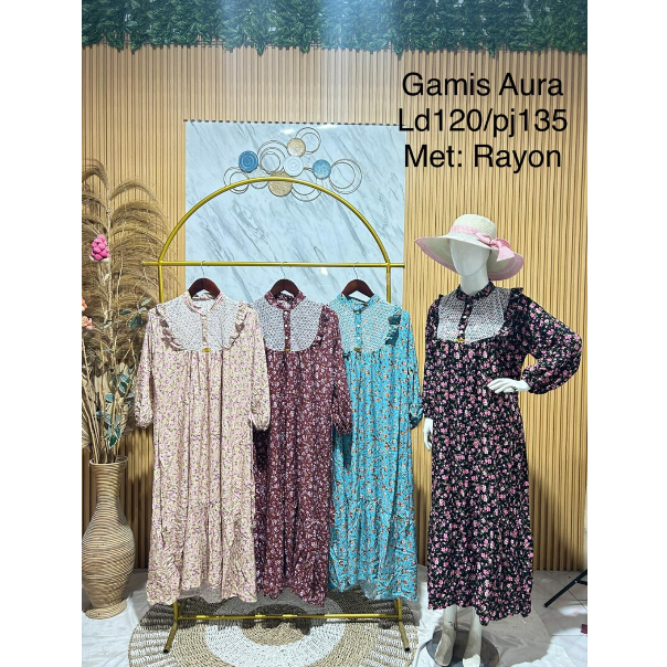 GAMIS RAYON MIX BROKAT PREMIUM LEMBUT GAMIS LEBARAN GAMIS RAYON TERBARU KEKINIAN JUMBO