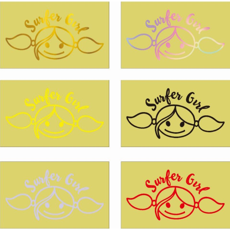 

stiker lucu keren cutting stiker surfergirl variasi motor mobil