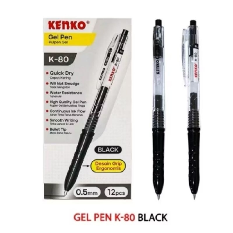 

Pulpen kenko gel K-80CL(isi 12 pcs)