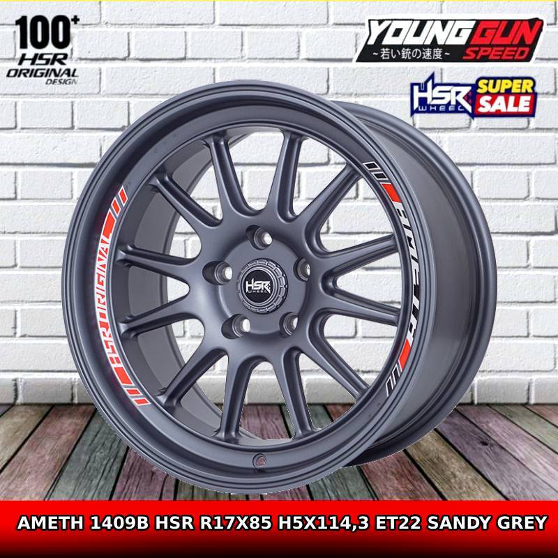 pelek racing ring 17 innova rush terios xpander civic camry hsr ameth ring 17 sandy grey