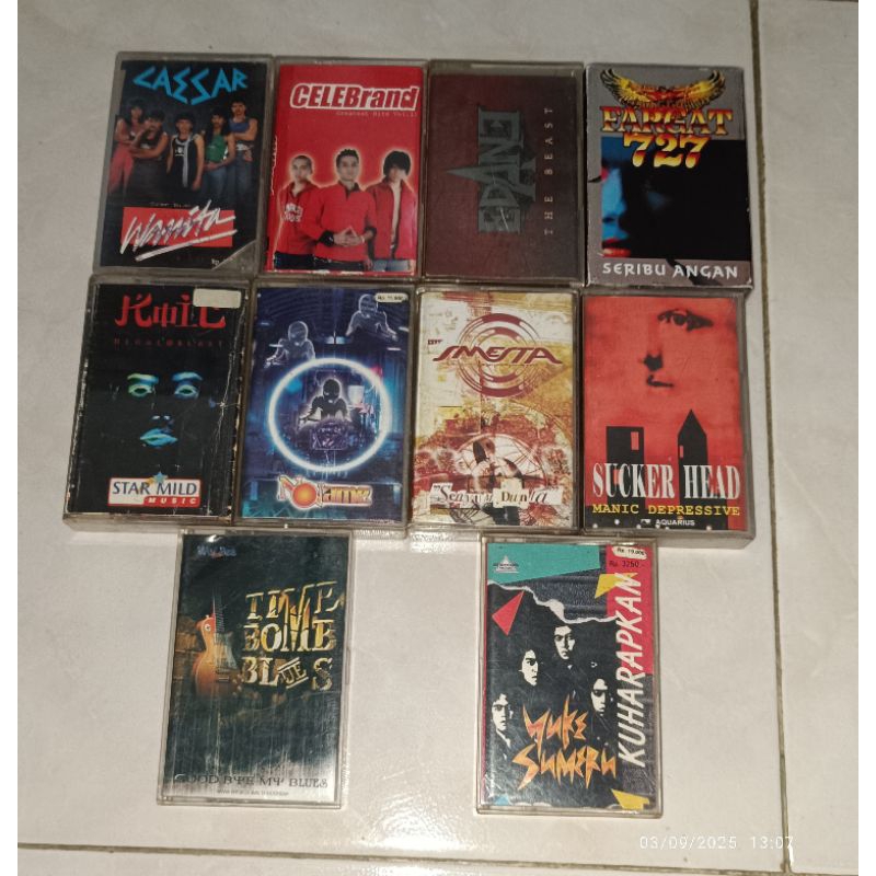 kaset pita CAESAR-Wanita / CELEBRAND-Greatest Hits Vol. II / EDANE-The Beast (1) / FARGAT 727-Seribu