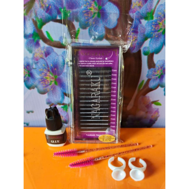 PAKET EYELASH EXTENSION NAGARAKU BISA PILIH UKURAN DAN KETEBALAN