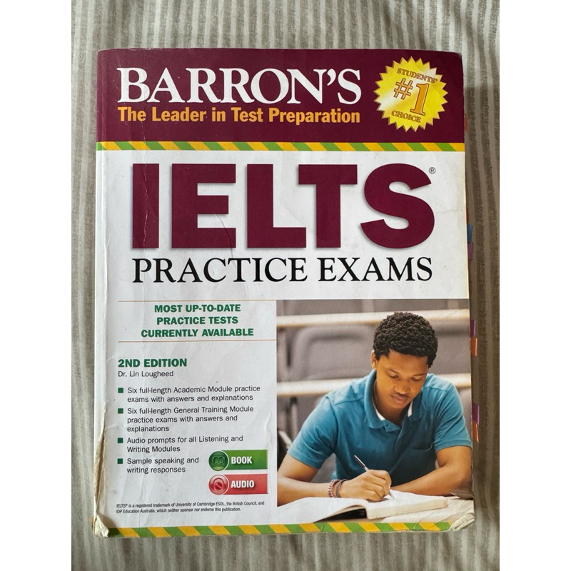 [preloved] buku barron’s IELTS practice exams kumpulan soal-soal IELTS academic & general module