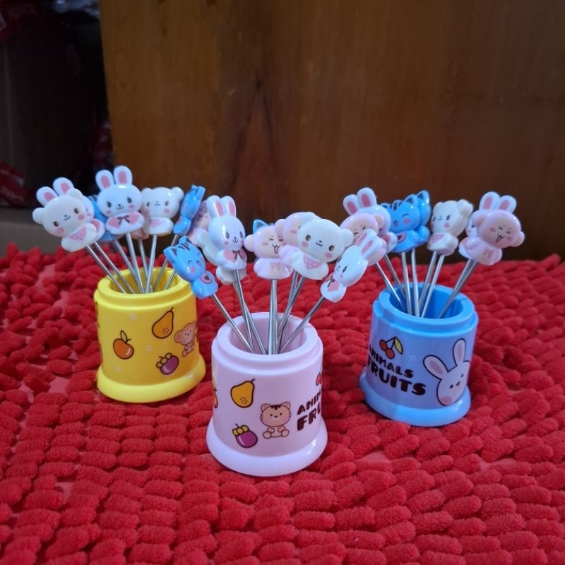 Garpu kue/Garpu kecil/Garpu mini boneka lucu