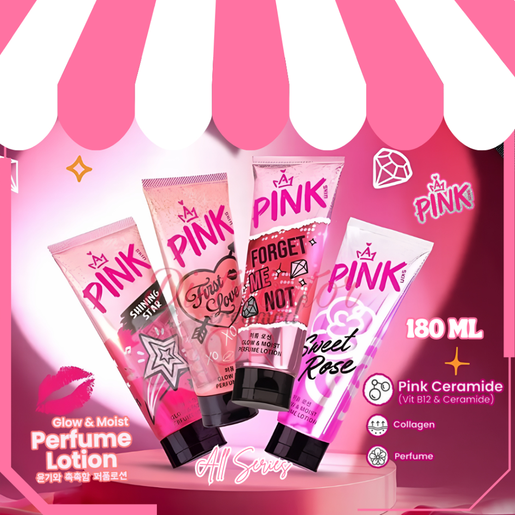 Ay00! Pink Skin Perfume Lotion 180ml BPOM Wangi Mewah Tahan Lama