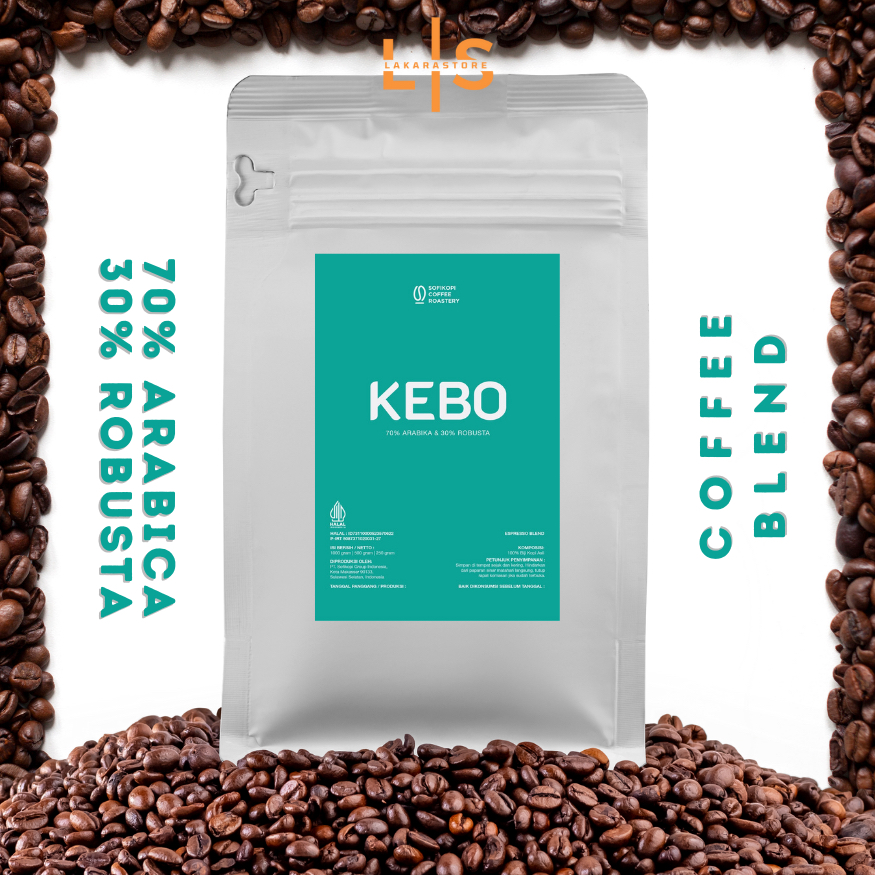 

Sofikopi Special Coffee Blend Kebo - 70% Arabica + 30% Robusta - Biji atau Bubuk Kopi Spesial Blend Arabika dan Robusta