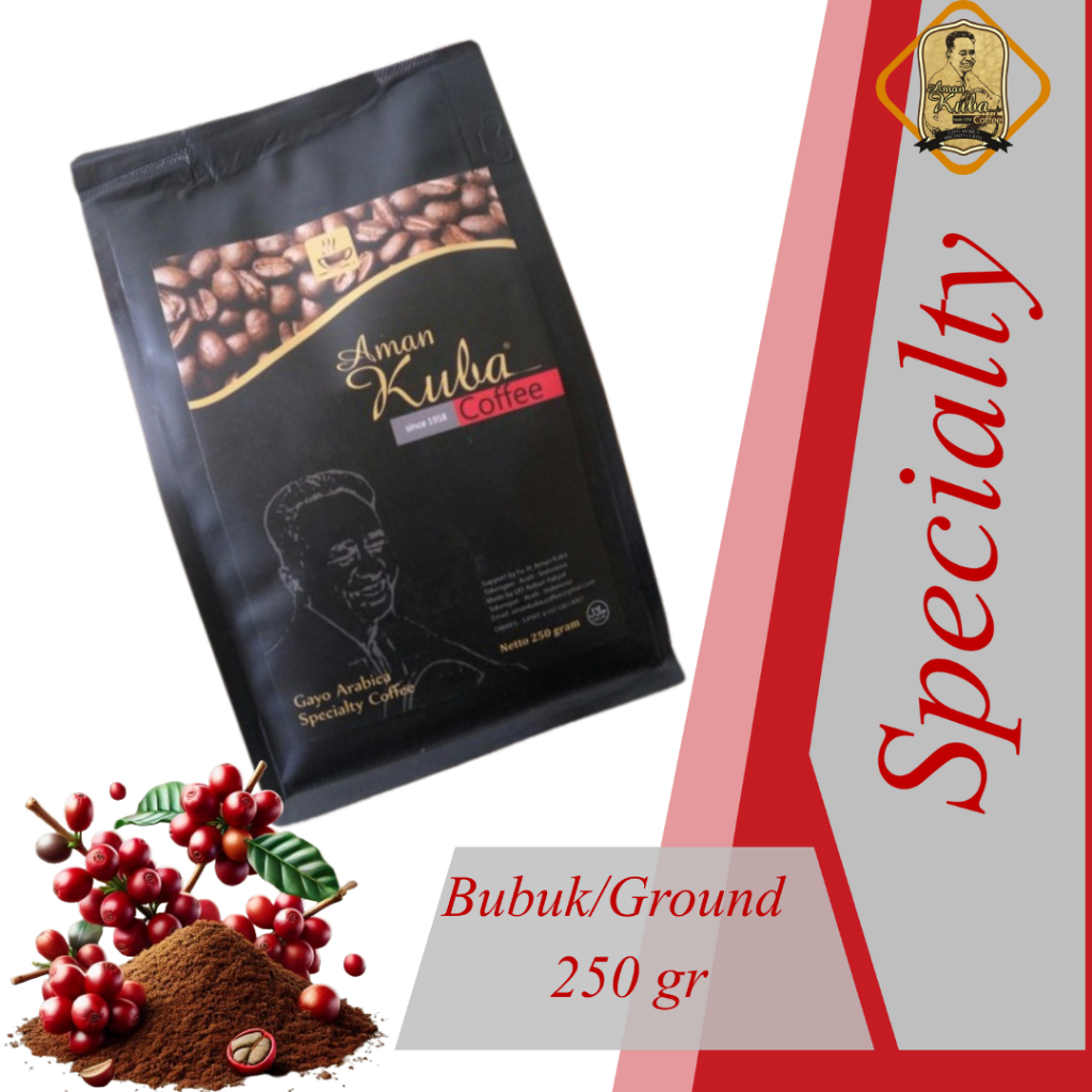 

Aman Kuba Coffee II Gayo Arabika Aceh Takengon Specialty Grade Coffee II Bubuk II 250g