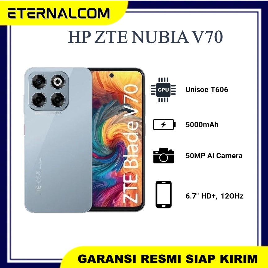 HP ZTE NUBIA V70 DESIGN 8GB 128GB NFC 6.7" HD+ Ultra Smooth Display 120Hz Garansi Resmi