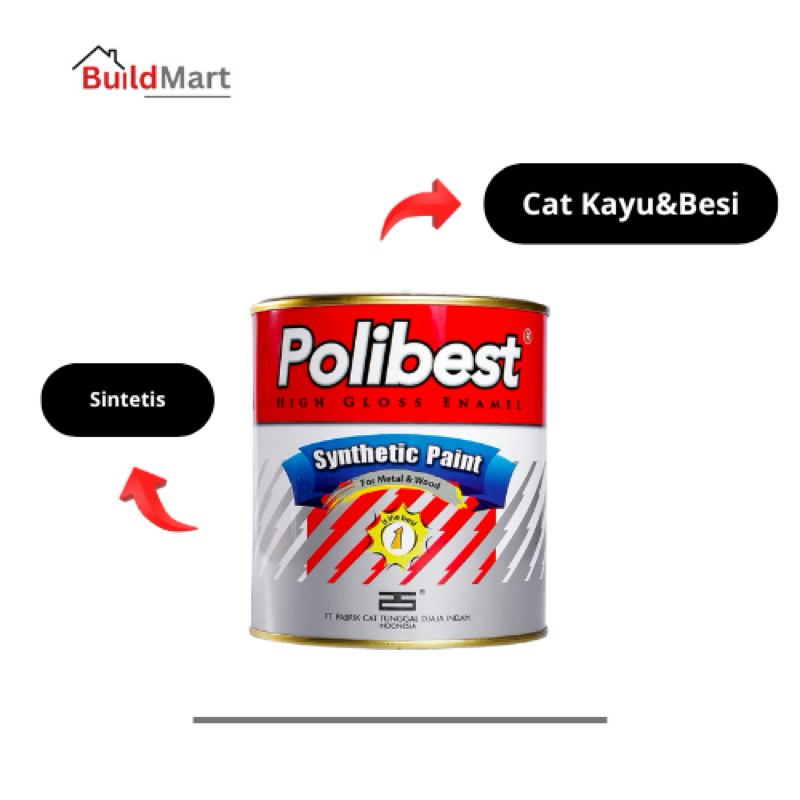 Polibest Cat Kayu&Besi warna Putih