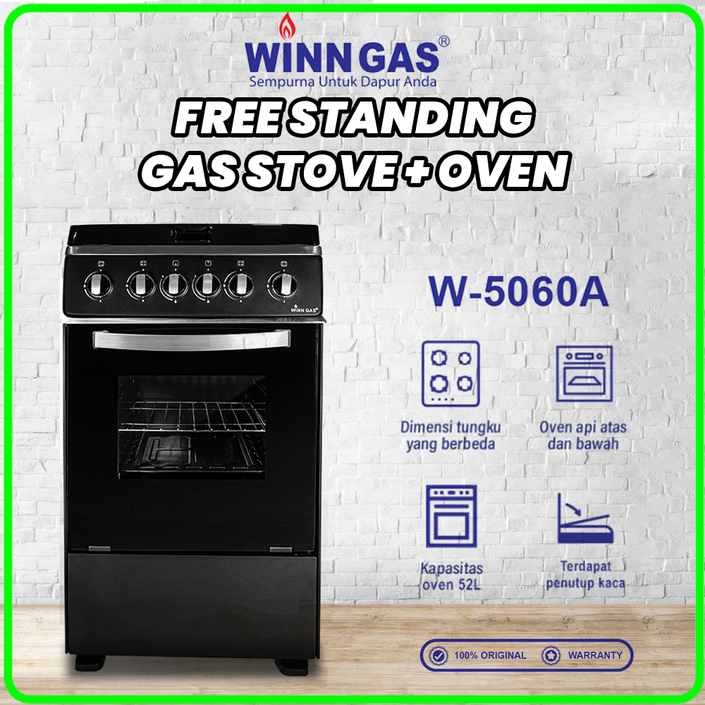 FREESTANDING WINN GAS W5060A KOMPOR GAS 4 TUNGKU + OVEN