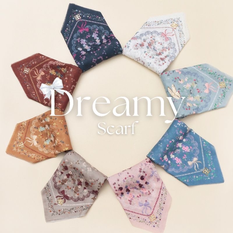 DREAMY Scarf by KIBO Hijab | Coquette Scarf | Hijab Pita | Hijab Raya