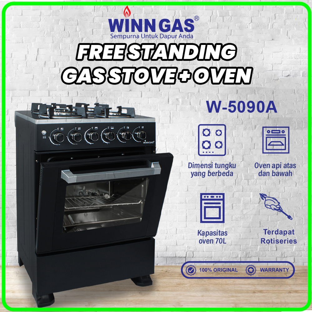 FREESTANDING WINN GAS W5090A KOMPOR GAS 4 TUNGKU + OVEN