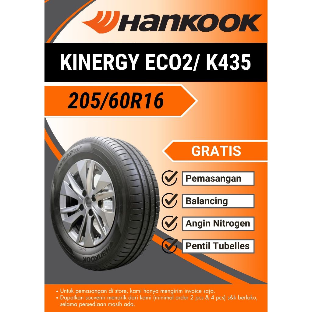 Ban mobil Hankook 205/60R16 Kinergy Eco 2, 205-60-16, 2056016, 205/60/16, 205 60 16