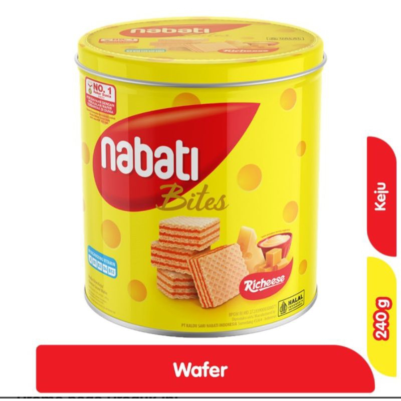 

nabati Bites Richeese Wafer Keju Kaleng 240 gr