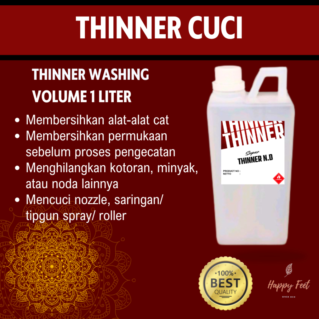 Thinner Cuci / Washing Thinner Ukuran 500 ml dan 1 Liter