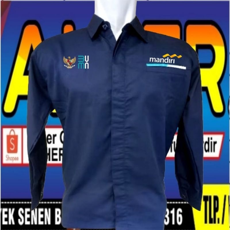 kantong 1 kemeja BUMN mandiri kemeja Bank mandiri baju Bank mandiri seragam bank mandiri Pdh Bank ma