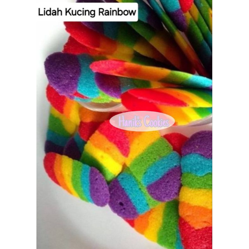 

COOKIES LIDAH KUCING RAINBOW - ORIGINAL | 250GR KUE KERING | COOKIES LEBARAN