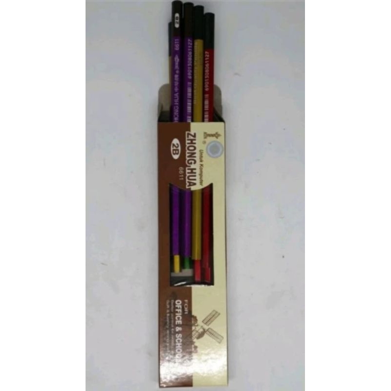 

Pensil 2B / pencil kayu Zhonghua 2B 6611