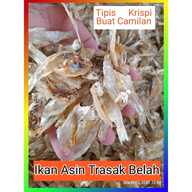 

Ikan Asin Trasak Belah, Tipis Krispi Camilan Lauk