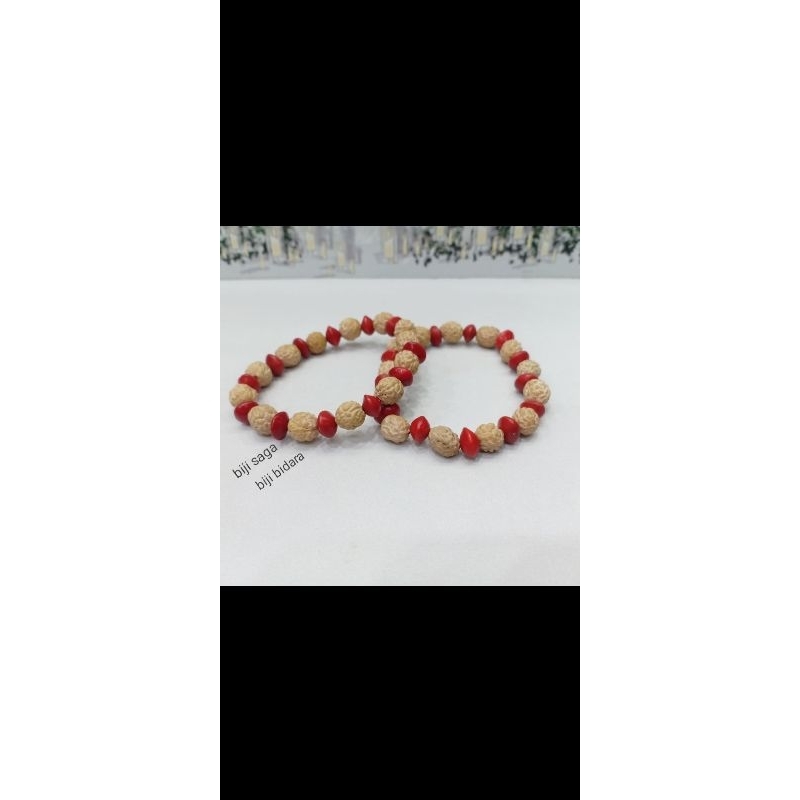 gelang biji saga dan biji bidara