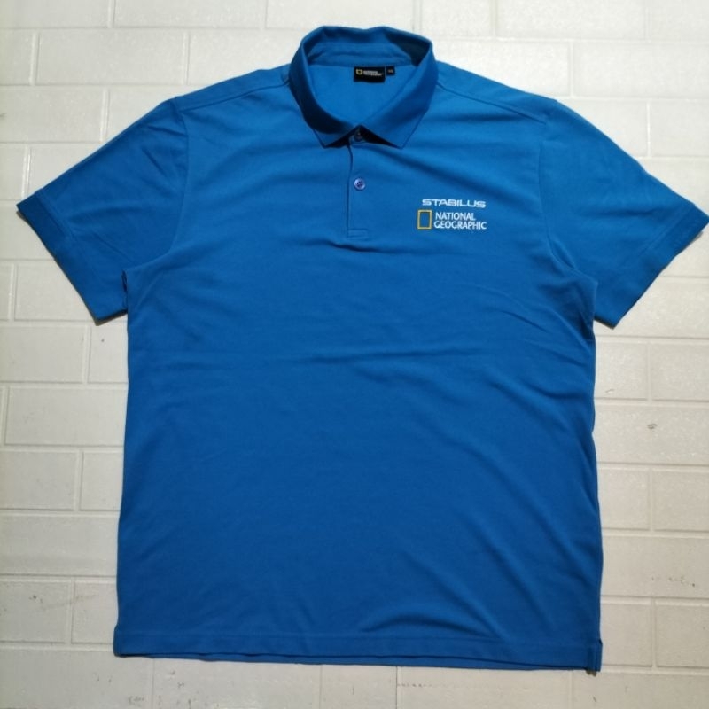666. POLO SHIRT NATIONAL GEOGRAPHIC size XXL(Kecil)  P74  LD118