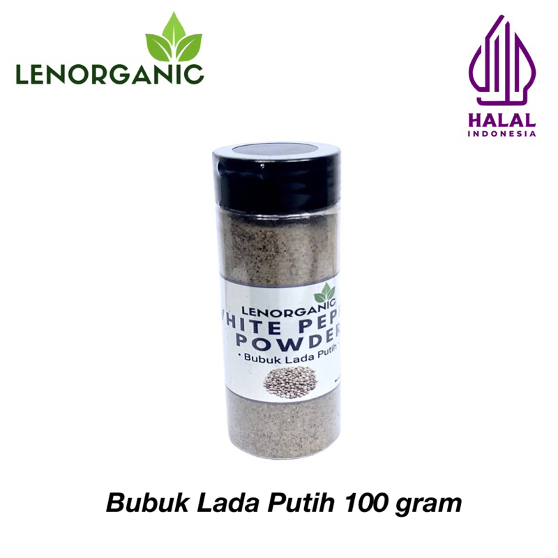 

LENORGANIC | Botol Bubuk Lada Putih / White Pepper Powder / Merica Lada Putih 100 gram
