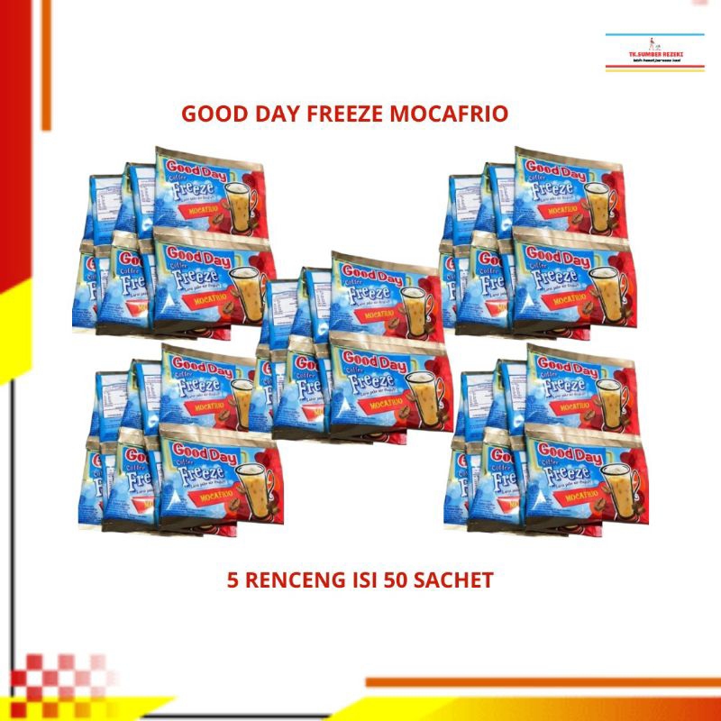 

[PAKET HEMAT ISI 5] Goodday Coffe Freeze Mocafrio 5 Renceng Isi 50 Sachet PROMO MURAH/ Coffe Goodday Freeze Mocafrio 5 Renceng Isi 50 Sachet PROMO MURAH