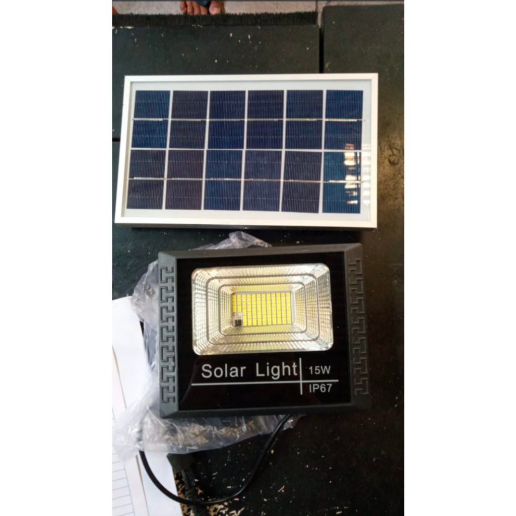 Lampu sorot tenaga surya 15w sorot solar cell 15 watt Led