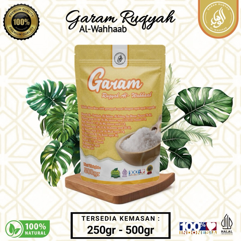 

Garam Ruqyah Al Wahhaab 250gr-500gr Rekomendasi Syekh Ali Jaber 100% Original