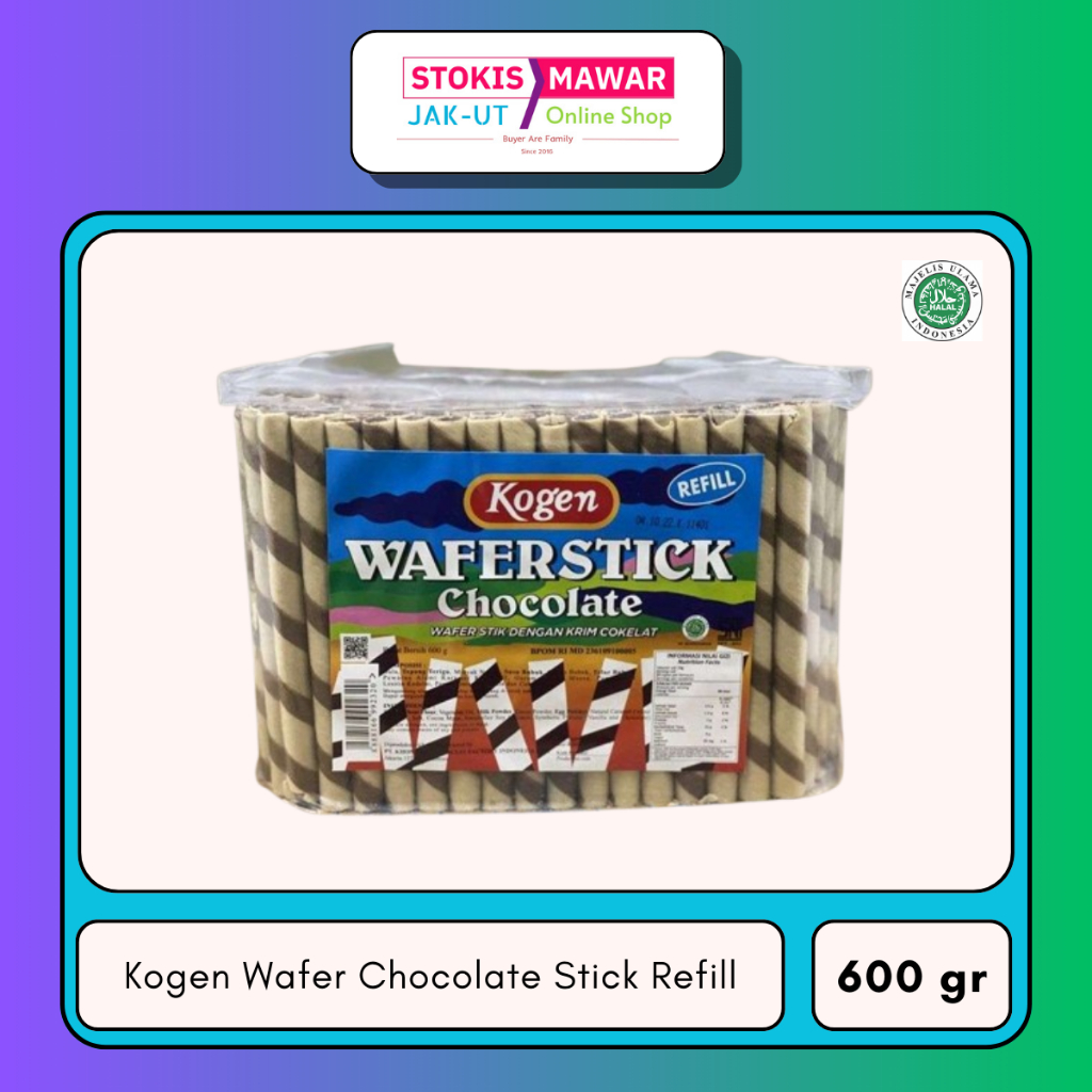 

Wafer Kogen Chocolate Stick Ukuran 600 gr Kemasan Isi Ulang Wafer Toples