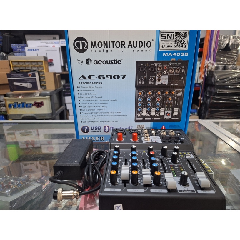 Mixer 4ch 4CHANNEL MONITOR AUDIO by ACOUSTIC AC6907