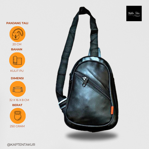 Tas selempang punggung pria kulit sintetis Polos/tas cangklong pria|tas selendang pria|tas selempang
