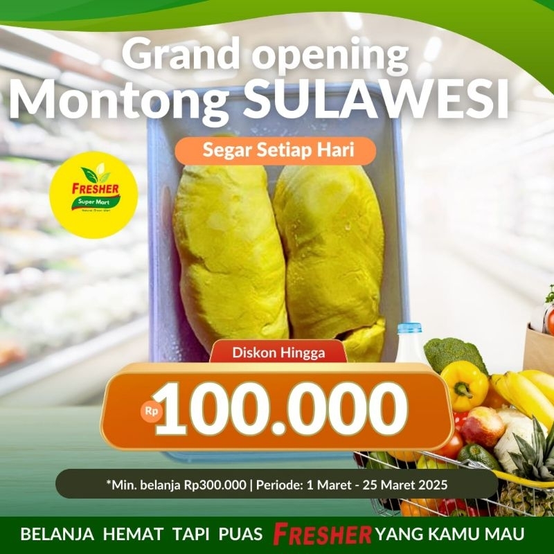 

DURIAN MONTONG SULAWESI PREMIUM || FRASHER Durian pilihan terbaik