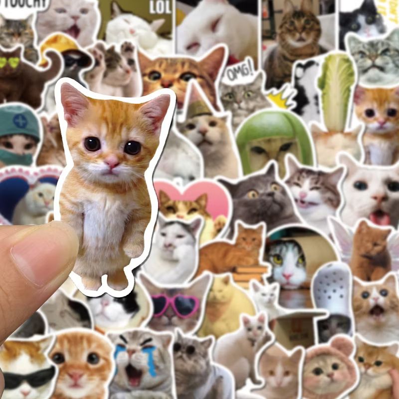 

Stiker Meme Kucing Lucu Tahan Air