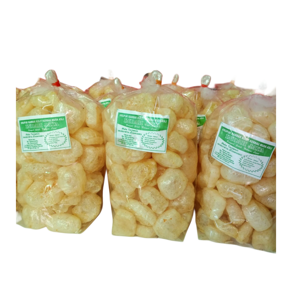 

Krupuk Rambak Kulit Kerbau INDAH JAYA 120 Gram