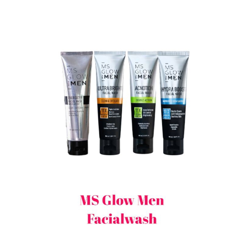Ms glow men Facial wash men sabun pria (100ml)/Sabun muka ms glow men