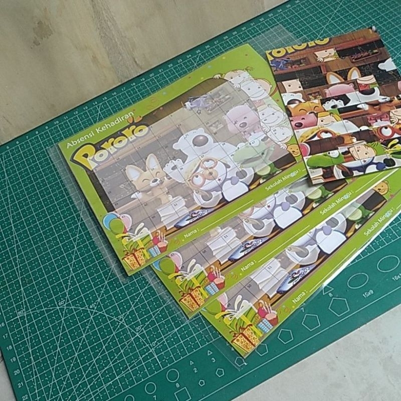 

buku absen daftar absen kertas absen Tanda Hadir Sekolah Minggu Pororo